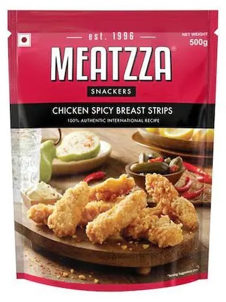 Buy Meatzza Chicken Spicy Breast Strips 500 gm Online