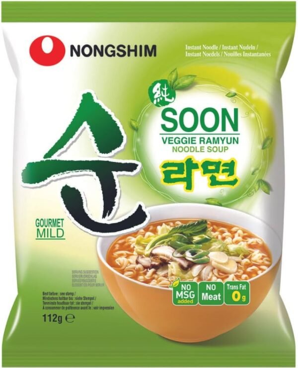 NONGSHIM SOON VEGGIE RAMYUN NOODLE SOUP 112 GM